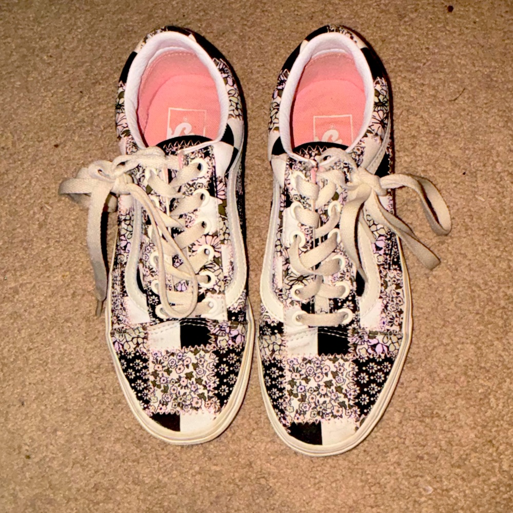 Only worn twice! Rare floral Vans. Covered in different patterns and flowers.